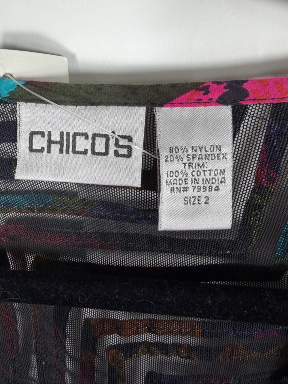 Chico’s NWT Women’s Rainbow Ribbon Embroidered Jacket In Chico’s Size 2, Large. - Picture 3 of 13